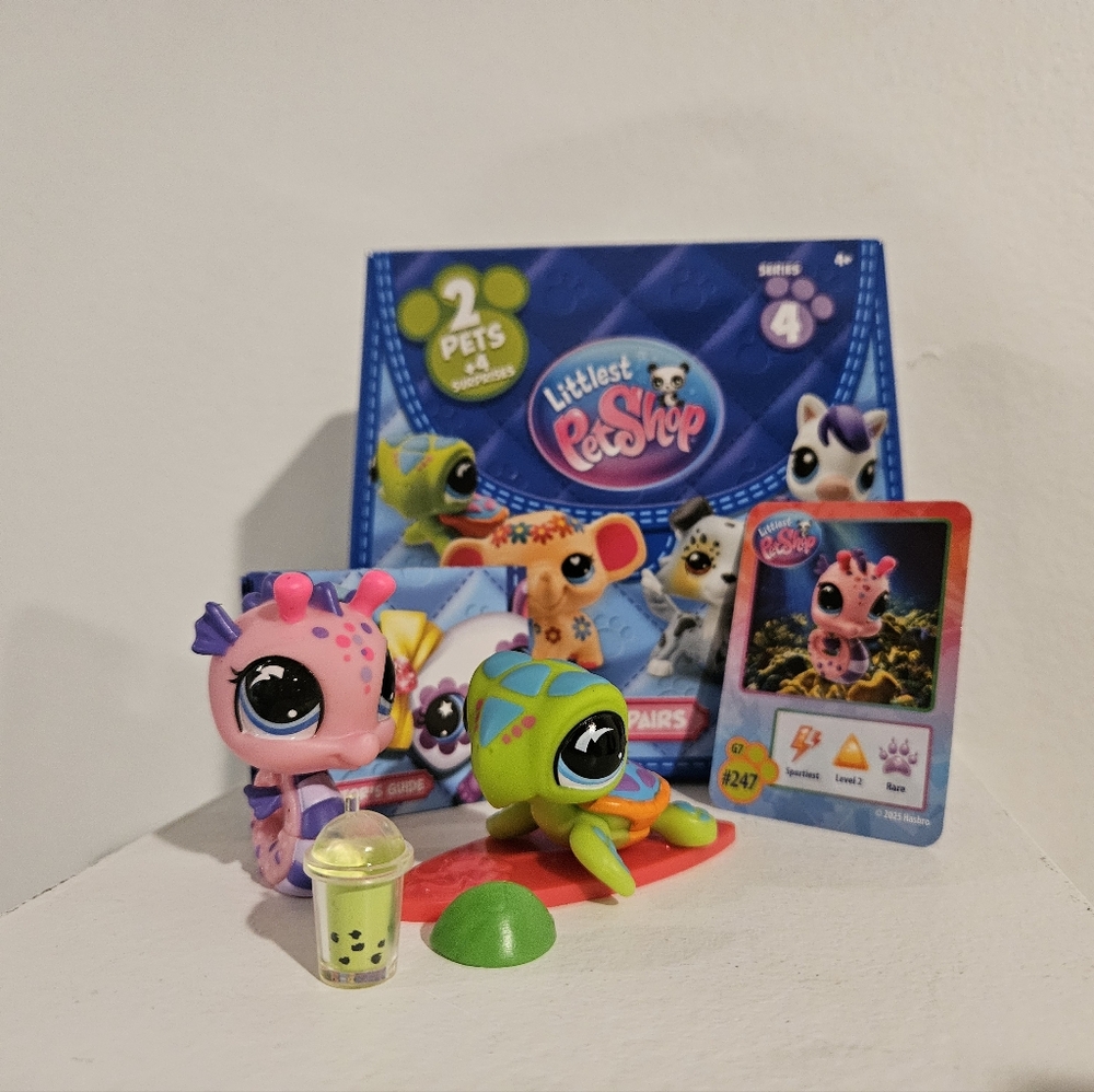 NIB Littlest Pet Shop LPS BEACH BITES SET #247 & #248 G7 Wave 4 / Series 4